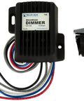 Deckhand Dimmer Switch 6A 12V Marine Lighting Dimmer For LEDs Incandescent And Halogen, Illuminated Exit With Adjustable Time Delay, Black
