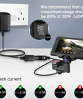 Smooth As Butter AC To DC Converter 12V 2A Cigarette Lighter Power Adapter for Home Use plugged into wall socket with dash cam.