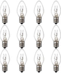 12-pack 15W Himalayan Salt Lamp Bulbs E12 dimmable for rock salt lamps and candle warmers, clear glass visible
