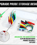 22 Piece Back Probe Kit With Color Coded Silicone Wires For Multimeter, Circuit Diagnosis And Automotive Testing in storage box