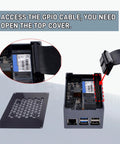 P33 M.2 NVMe M Key PoE Plus Hat With Official Pi 5 Active Cooler And Aluminum Case For Raspberry Pi 5 with open top cover