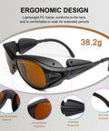 Workhorse OD5 Eye Protection Goggles, ergonomic design, 38.2g, lightweight PC frame, side and nose protection, non-slip temples