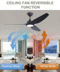 Chill Out With This Super Quiet 56 Inch Black Modern Smart Ceiling Fan With Lights Remote Wifi Alexa Compatible Dc Motor High Cfm reversible
