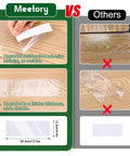 Comparison of upgraded 36 Pieces Clear Nameplate Pocket Self Adhesive Desk Name Tag Covers vs others, showing residue-free adhesive.