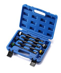 10-Piece 1/2-Inch Drive Torque Limiting Socket Extension Set, CR-MO, 8-Inch Long, Heavy-Duty Impact Grade, Color-Coded open case