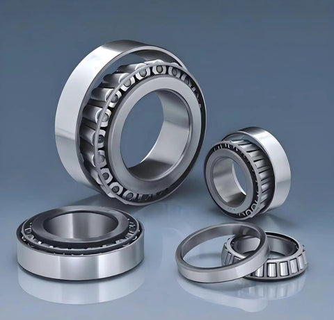 Two Pack LM12749 And LM12710 tapered roller bearings, heavy-duty GCr15 steel, ideal for machinery, inner 21.98mm, outer 45.24mm, width 15.49mm