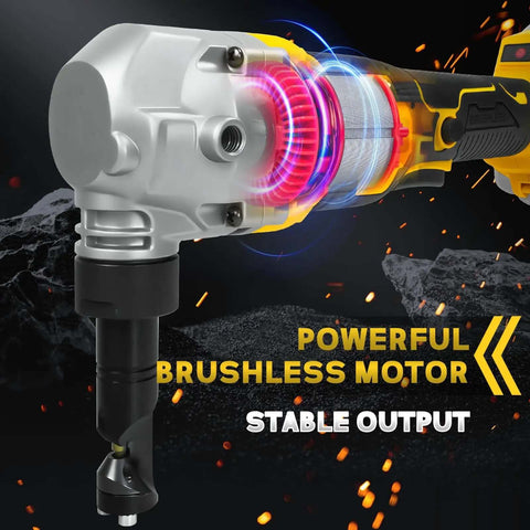 Cordless Metal Nibbler For 20V Battery System A True Workhorse With Brushless Motor close-up showing powerful motor design