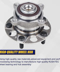 Rear Wheel Bearing And Hub Assembly 512353 Drop-In Replacement For Honda Accord 2008-2012 And Acura TSX 2009-2014 5 Lug With ABS, 4 Bolt Flange