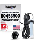 Pool And Spa Temperature Sensor Replacement For R0456500 with wire, connector, USA support, and 12-month warranty packaging.