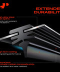 Heavy Duty 24 And 21 Inch Windshield Wiper Blades With Slick All Season Beam Design and Built In Wear Indicator close-up angle showing high-alloy steel and rubber materials.