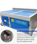 Heavy Duty Metalworking Downdraft Table Dust Collector With Multi Side Suction Panels For Shop Debris That Knocks Out Fine Dust Easy And Runs Super Smooth with pressure gauge