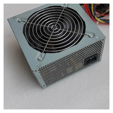 Beefy 500W Server Power Supply For Industrial Computer Systems With Silent Cooling Fan And Wide Input Voltage Range Rugged Metal Housing For Stable Output And Low Heat, gray metal PSU
