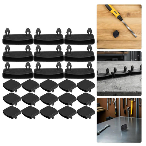 Heavy Duty 75 Pack Black Plastic Bed Slat End Caps Replacements Kit For Wooden Platform Beds With Screw Covers To Stop Slat Slide And Boost Weight Distribution, black plastic caps
