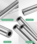 Three 304 stainless steel tubes, 5mm OD, 1mm wall, 300mm length, seamless hollow pipe for DIY projects