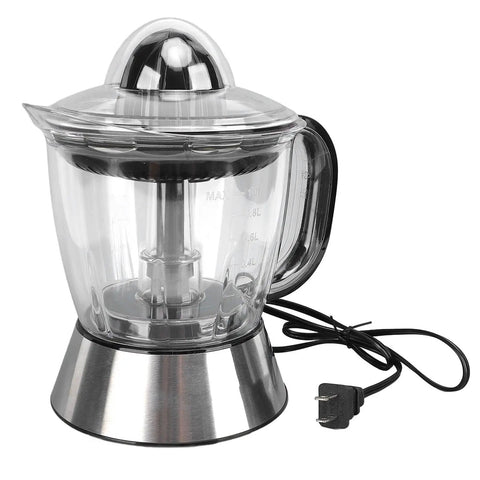 Dioche 25-Watt Electric Citrus Juicer With 1L Large Capacity, Dual Way Orange Extractor For Lemons And Grapefruits, Easy To Operate Hygienic Design showing clear juicing bowl and stainless steel base.