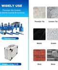 Diamond core drill bit set, 11pcs blue triangle-shank bits in metal case for porcelain tile, ceramic tile, marble and granite.