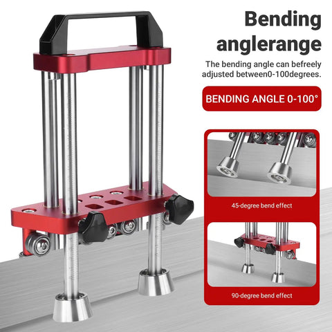 Pro Grade Metal Bender Tool For Roofing And Sheet Metal Fabrication, 7 Inch Portable Roller With 0 To 100 Degree Bend Range