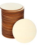 Sweet Unfinished Wood Circles For No Sweat Diy Crafting With Pack Of Thirty Six Three Inch Wooden Rounds visible stacked with one showcased.