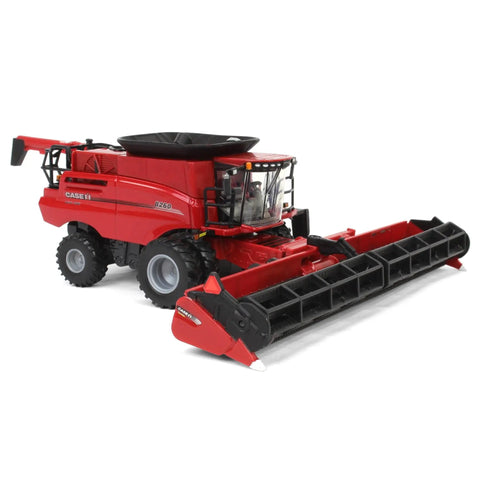 1/64 Axial-Flow 8260 Combine Diecast Model With Folding 4412F Corn Head And 40Ft Draper Head, realistic cab interior