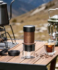 Manual Espresso Maker For On The Go Portable Coffee Machine With 2 In 1 Bottomless Portafilter No Electricity in outdoor setting