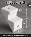 Eight Pack Patio Door Clips And Fixed Panel Brackets For Wood Gliding Sliding Doors Durable Plastic Construction Abrasion Resistant