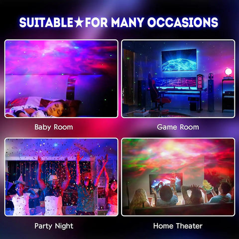 Starry Nebula Projector Night Light With Remote And Timer For Ceiling And Wall Projection 17 Modes Create Chill Bedroom Vibes in baby room, game room, party night, home theater