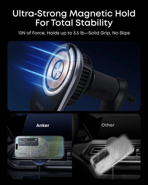 Prime MagSafe Car Mount Charger With Qi2 25W Wireless Fast Charging For iPhone 17 All The Way Through 12 Series AirCool Cooling