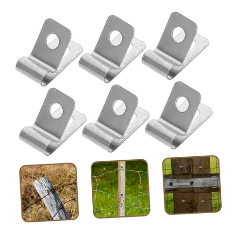 100Pcs Stainless Steel Fence Wire Clips And Heavy Duty Clamps For Securing 4mm Welded Wire To Wood And Vinyl Fences