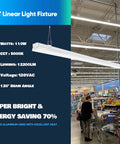 8 Foot LED Shop Light Fixture Hella Bright 110W 12200 Lumens 6000K Cool White Linkable for garage, warehouse, workshop