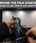 Seabbo microfiber glasses cleaning cloth on a keychain, blue-green World Classic Art Design, double-sided