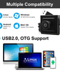 Global Shutter USB Camera for Computer and Laptop, 2MP 1920x1200, 90fps High Speed Machine Vision Camera with wide OS compatibility