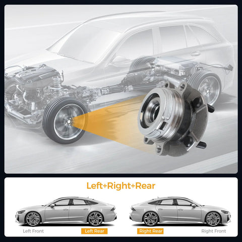 Diagram showing Two Pack Front Wheel Hub Bearing Assembly 513296 Fits Nissan Murano 2009-2018 with highlighted placement