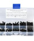 Heavy Duty 12.9 Grade M2.5 Hex Socket Screw Bolt Kit With Rust Proof Coating displayed in clear plastic storage case