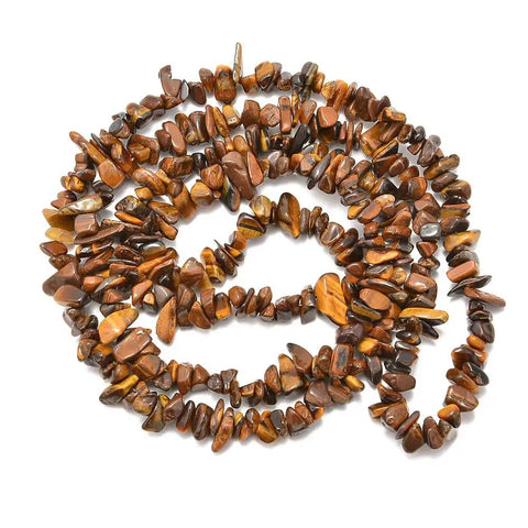 Yellow Tiger Eye Chip Beads 5-8mm DIY Jewelry Making Strand 34 Inch Loose Stones No Clasp Natural Healing Gemstones