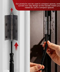 Two Piece Spring Loaded Nail Setter And Hinge Pin Remover Punch Set With Dual One Sixteenth And Three Thirty Second Inch Heads shown in use for hinge repair.