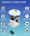Fuel Pump Module Assembly For Dodge Durango 2011-2015 V6 3.6L Flex And Jeep Grand Cherokee 2011-2014 V6 3.6L Flex Replaces FG0856 5145583AB OE Reference E7271M structure details