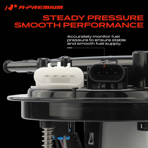 Electric Fuel Pump Module Assembly With Pressure Sensor For Buick LaCrosse And Pontiac Grand Prix close-up of connectors and assembly design.
