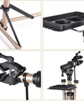 Ebike Repair Stand For Home Garage And Shop Use, Beefy Heavy Duty Bike Stand Holds Up To 110 Lbs, height adjustable, clamp and tray details