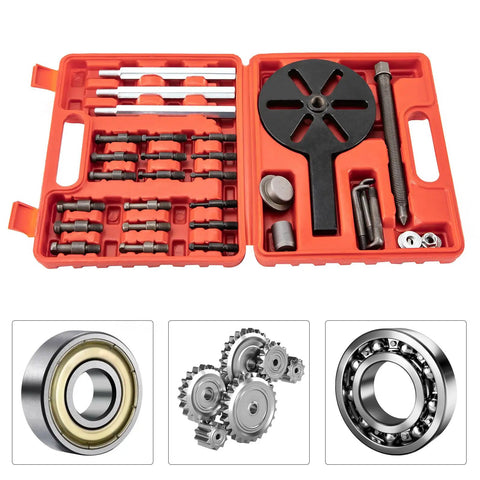 21 In 1 Heavy Duty Bearing Disassembly Puller Kit Inner Hole Extractor Tool Built From Premium Quenched Steel To Resist Rust And Handles Extreme Torque For Pros Fixing Cars Fast While Saving Money On Pricey Brands Plus Pro Specs For Shop Jobs. 21-piece bearing puller kit in red case, steel parts, for 6005-6310 bearings