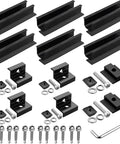 Aluminum Solar Panel Mounting Kit With 4.72 Inch Rails, 30mm And 35mm End Clamps Plus Mid Clamp, Heavy Duty Mounting Brackets