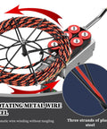 Rock Solid Electrician Wire Puller Through Wall Featuring Brushless Motor And Smooth Variable Speed for cable winding on rotating metal wire reel.
