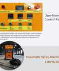 Industrial Grade High Pressure Polyurethane Foam Spray Machine With No Sweat Dual Pressure Gauges And Rapid 6.5KW Heating System For Wall Roof Insulation And Cold Storage Tank Foaming 110V control panel close-up with buttons and digital display