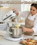 Heavy Duty Stand Mixer Slider For K5SS And Pro 500 Series, Pro Grade Fit, Stable Glide Accessory used by woman baking in kitchen