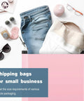 Self Seal Poly Mailer Bags, 100 Pack, Fourteen Point Five By Nineteen Inch Tearproof Shipping Envelopes In Light Pink for small business