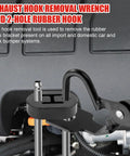 Get The Job Done Right With Heavy Duty Exhaust Hanger Pliers Plus Four Premium Rubber Hooks For Cars And Trucks No More Messy Muffler Fixes Or Broken Parts This Ultimate Auto Kit Makes Repairs Super Easy And Totally Satisfying., heavy duty exhaust hook removal wrench with 2-hole rubber hook on car muffler