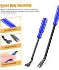 Three Piece Auto Trim Removal Tool Set with blue no-scratch pry tools showing durable metal and plastic materials.