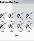 Image showing 8 pieces of Rock Solid Climbing Bolt Hangers With 8 Expansion Bolts, 16 Pcs M10 Anchor Point Gear For Rock Climbing.