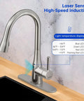Touchless Kitchen Faucet With Pull Down Sprayer Motion Sensor Magnetic Docking Adjustable Water Flow 270 Degree Handle