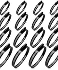 16-pack black stainless steel hose clamps, adjustable worm-gear, 9/16–4 in (14–102 mm) for radiator and fuel hoses