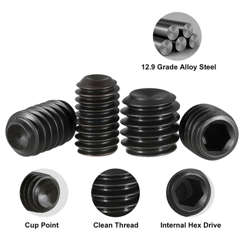 Badass Seven Hundred Piece Socket Set Screw Assortment Kit With Twenty Five Sizes Metric And Sae Cup Point Grub Screws crafted from high strength alloy steel.